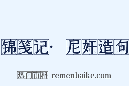 锦笺记·尼奸造句是什么意思的图片